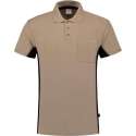 Tricorp poloshirt bi-color - 202002 - khaki-zwart - maat XXL