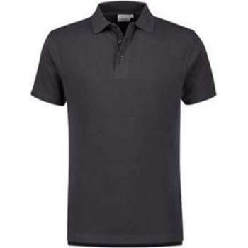 Santino Ricardo Polo-shirt korte mouwen - 4XL - Antraciet - Geen bedrukking