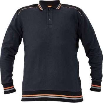 Knoxfield polo-shirt antraciet/oranje M