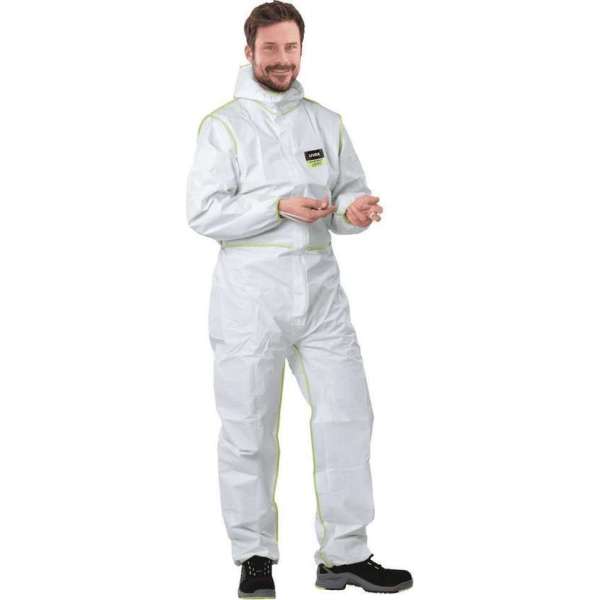 Uvex chemisch bestendig wegwerp overall 9877, type 5/6, categorie III 62/64 (XXL) Uvex chemisch bestendig wegwerp overall 9877, type 5/6, categorie III 62/64 (XXL)