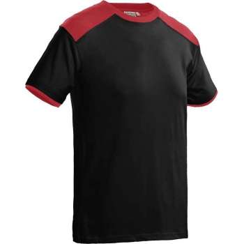 Santino Tiesto 2color T-shirt (190g/m2) - Zwart | Rood - 4XL