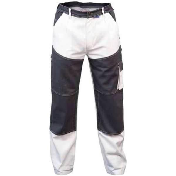 Werkbroek Assent Croft 3117 wit/grijs maat 60 Werkbroek Assent Croft 3117 wit/grijs maat 60