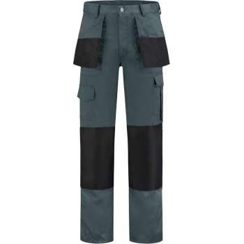 Yoworkwear Werkbroek Oxford polyester/katoen grijs/zwart maat 42