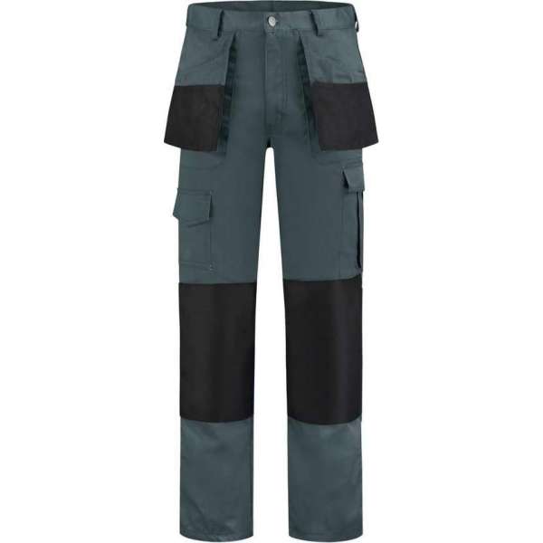 Yoworkwear Werkbroek Oxford polyester/katoen grijs/zwart maat 42 Yoworkwear Werkbroek Oxford polyester/katoen grijs/zwart maat 42