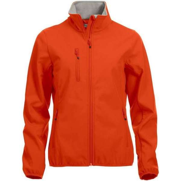 Clique Basic Softshell Jas Dames Dieporanje maat M Clique Basic Softshell Jas Dames Dieporanje maat M