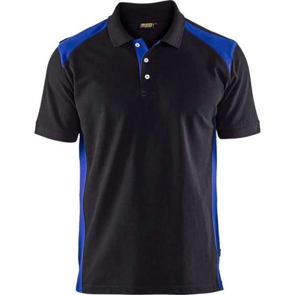 Blåkläder 3324-1050 Piqué Polo Zwart/Korenlblauw maat XXXL Blåkläder 3324-1050 Piqué Polo Zwart/Korenlblauw maat XXXL