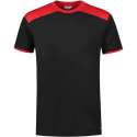 Santino Tiesto 2color T-shirt (190g/m2) - Zwart | Rood - L
