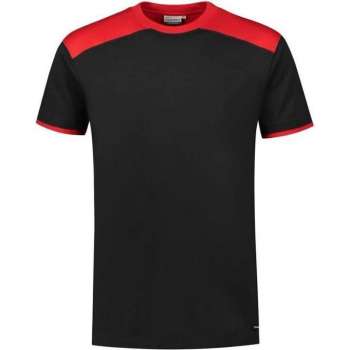 Santino Tiesto 2color T-shirt (190g/m2) - Zwart | Rood - L