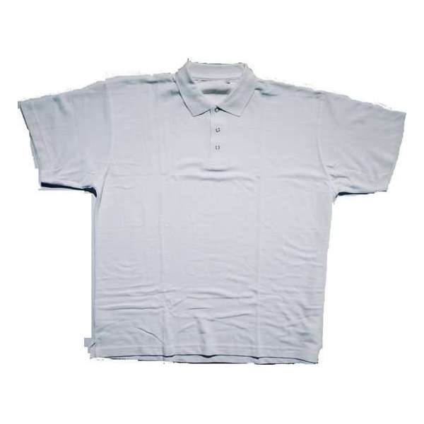 Initial - Werkpolo - Wit - Stretch - Zonder opdruk - Drukknopen - 65% Polyester - 35% Katoen - Maat L Initial - Werkpolo - Wit - Stretch - Zonder opdruk - Drukknopen - 65% Polyester - 35% Katoen - Maat L