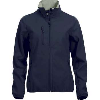 Clique Basic Softshell Jas Dames Donker Navy maat XS