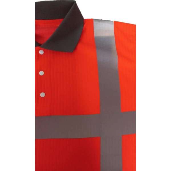 Polo RWS fluor oranje korte mouw maat M Polo RWS fluor oranje korte mouw maat M