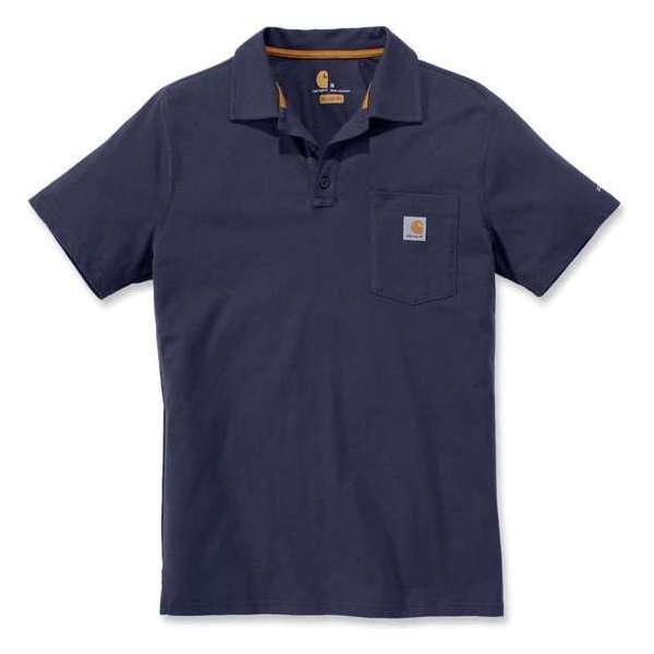 Carhartt Force Cotton Delmont Pocket Polo-Navy-XXL Carhartt Force Cotton Delmont Pocket Polo-Navy-XXL