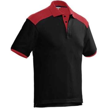 Santino Tivoli 2color Polo-shirt (210g/m2) - Zwart | Rood - L
