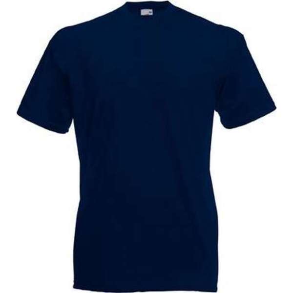 Fruit of the Loom T-shirt Valueweight, Deep Navy, Maat XL ( 5 stuks onbedrukt) Fruit of the Loom T-shirt Valueweight, Deep Navy, Maat XL ( 5 stuks onbedrukt)