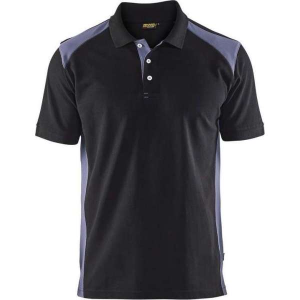 Blåkläder Piqué Polo 2-kleuren Mt Xs Zwart/grijs Xs Blåkläder Piqué Polo 2-kleuren Mt Xs Zwart/grijs Xs