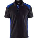 Blåkläder 3324-1050 Piqué Polo Zwart/Korenlblauw maat XXL