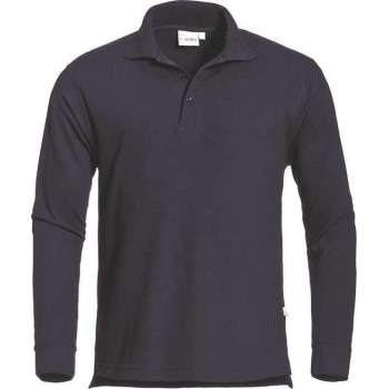 Santino Matt Polo-shirt lange mouwen - Zwart - XL