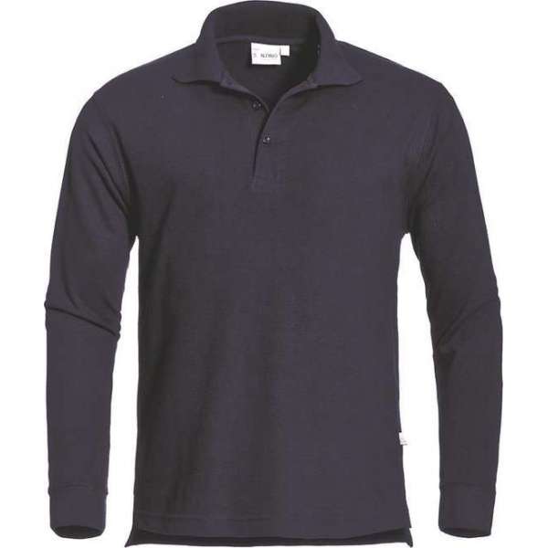 Santino Matt Polo-shirt lange mouwen - Zwart - XL