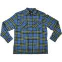 STØRVIK Flanellen Blouse Geruwd Katoen Heren Groen / Blauw - Maat 2XL - DAWSON