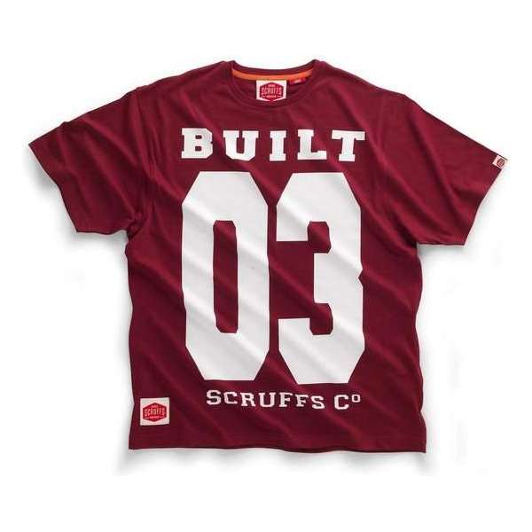 Scruffs Built 03 T-Shirt-Bordeaux-rood-XL Scruffs Built 03 T-Shirt-Bordeaux-rood-XL