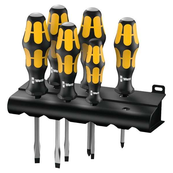 Wera Kraftform - Schroevendraaierset met schroefbeitels - 6-delig Wera Kraftform - Schroevendraaierset met schroefbeitels - 6-delig