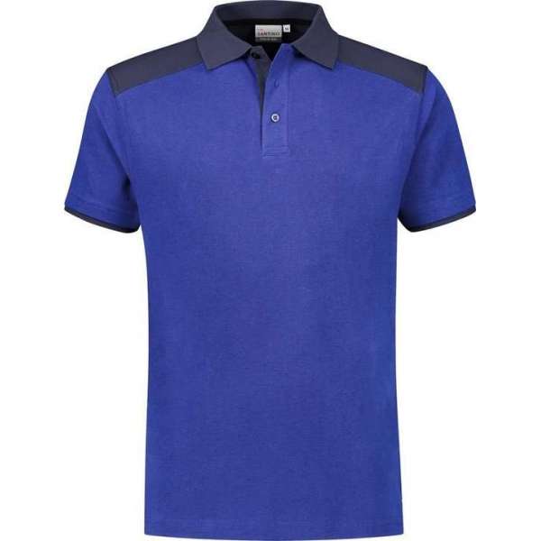 Santino Heren Poloshirt Tivoli 2Color-line – Blauw maat XL Santino Heren Poloshirt Tivoli 2Color-line – Blauw maat XL