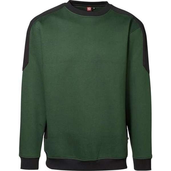 ID-Line 0362 Sweatshirt Flessengroen/ZwartL ID-Line 0362 Sweatshirt Flessengroen/ZwartL