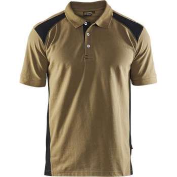 Blåkläder 3324-1050 Piqué Polo Khaki/Zwart maat 4XL