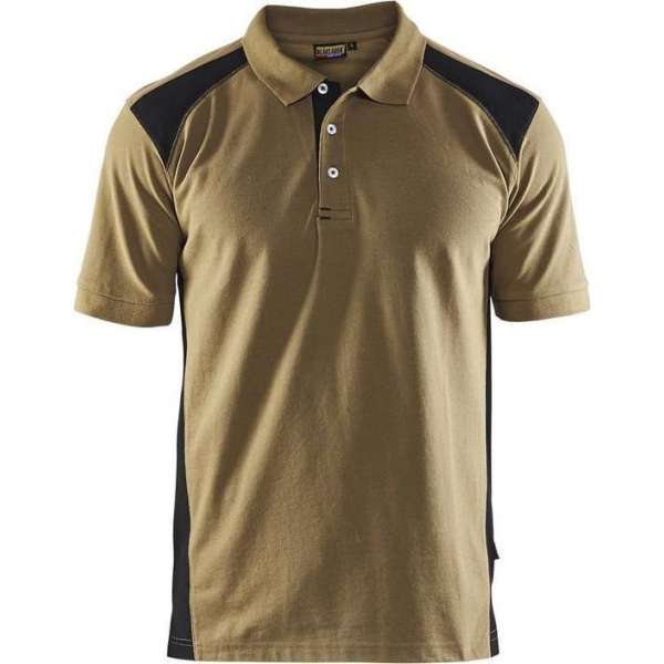 Blåkläder 3324-1050 Piqué Polo Khaki/Zwart maat 4XL Blåkläder 3324-1050 Piqué Polo Khaki/Zwart maat 4XL
