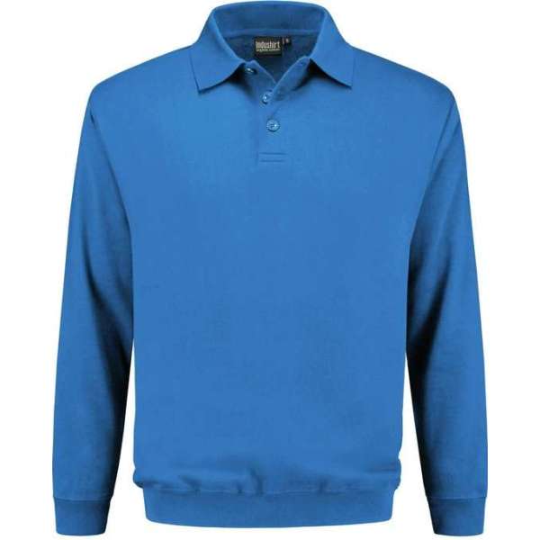Indushirt polosweater biologisch katoen korenblauw 3XL Indushirt polosweater biologisch katoen korenblauw 3XL