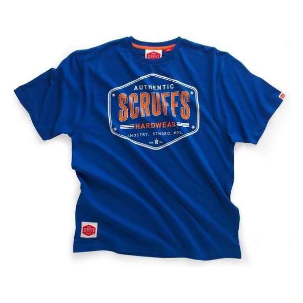 Scruffs Authentic Vintage T-Shirt-Blauw-S Scruffs Authentic Vintage T-Shirt-Blauw-S