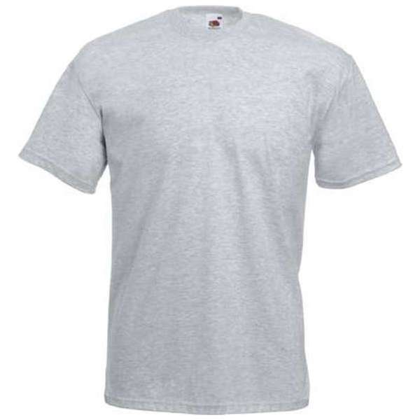 Fruit of the Loom T-shirt Valueweight, Grijs-Melee, Maat 5XL ( 5 stuks onbedrukt)