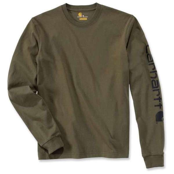 Carhartt Logo Long Sleeve T-Shirt-BLK-S Carhartt Logo Long Sleeve T-Shirt-BLK-S