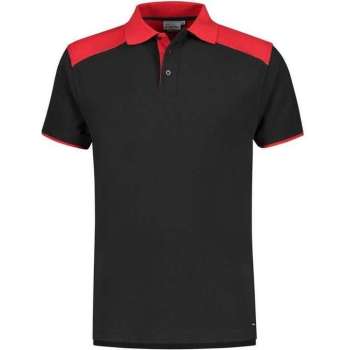 Santino Tivoli 2color Polo-shirt (210g/m2) - Zwart | Rood - XL
