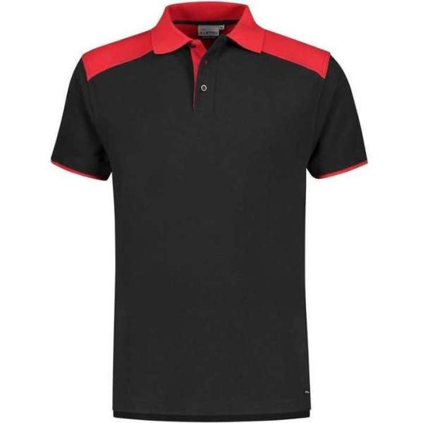Santino Tivoli 2color Polo-shirt (210g/m2) - Zwart | Rood - XL Santino Tivoli 2color Polo-shirt (210g/m2) - Zwart | Rood - XL