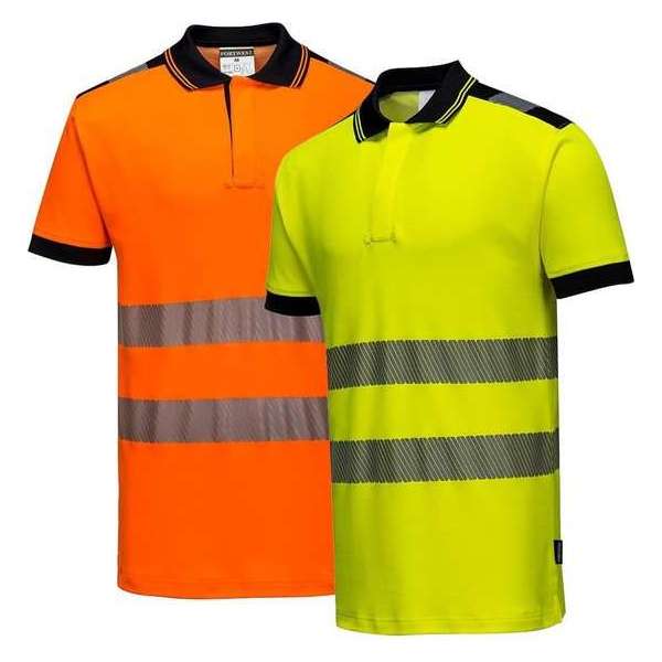 Portwest T180 - Hi-Vis Vision Poloshirt - Geel/zwart - R Maat XL Portwest T180 - Hi-Vis Vision Poloshirt - Geel/zwart - R Maat XL
