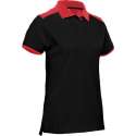 Santino Tivoli 2color Dames Polo-shirt (210g/m2) - Zwart | Rood - XL