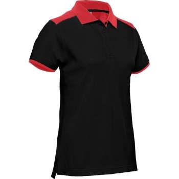 Santino Tivoli 2color Dames Polo-shirt (210g/m2) - Zwart | Rood - XL
