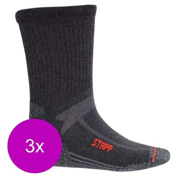 Stapp Unisex Coolmax Cordura Antraciet - Sokken - 3 x 43-46 Stapp Unisex Coolmax Cordura Antraciet - Sokken - 3 x 43-46