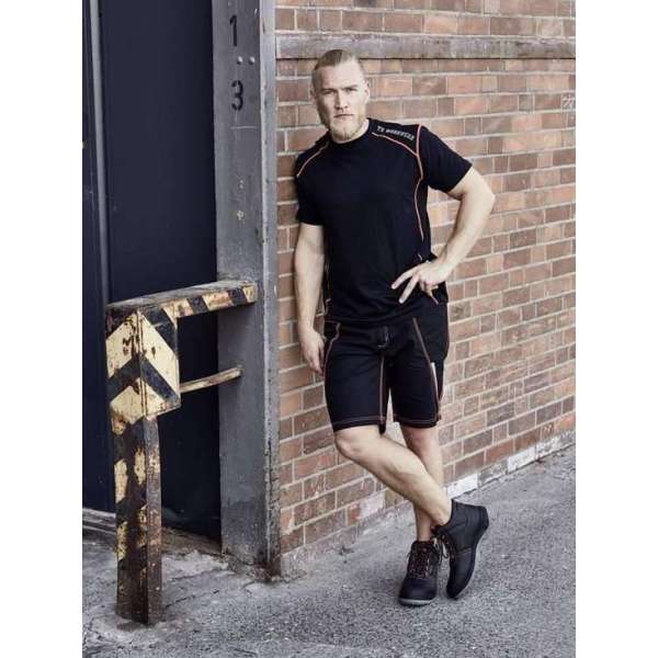 TERRAX WORKWEAR T-shirt zwart/rood maat XXXL TERRAX WORKWEAR T-shirt zwart/rood maat XXXL