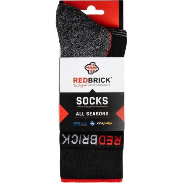 Redbrick All Season Sokken 25103 - Grijs/Zwart - 47-50 Redbrick All Season Sokken 25103 - Grijs/Zwart - 47-50