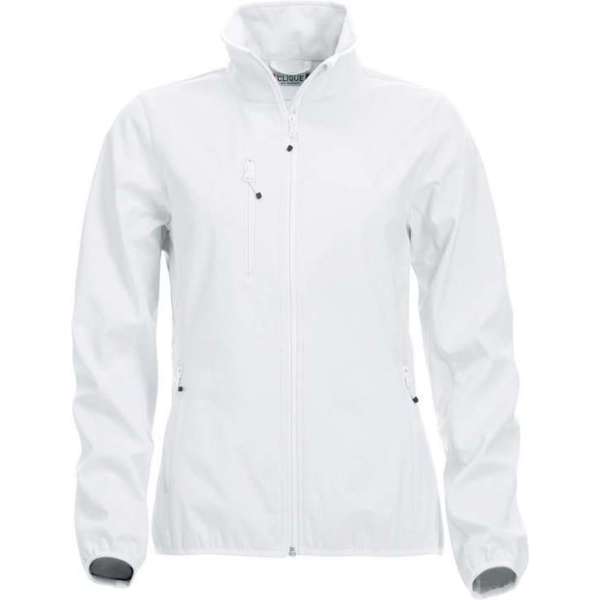 Clique Basic Softshell Jas Dames Wit maat XS Clique Basic Softshell Jas Dames Wit maat XS