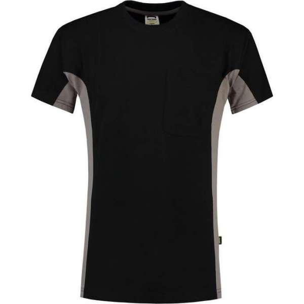Tricorp T-shirt Bicolor Borstzak 102002 Zwart / Grijs - Maat XL Tricorp T-shirt Bicolor Borstzak 102002 Zwart / Grijs - Maat XL