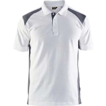 Blåkläder 3324-1050 Piqué Polo Wit/Grijs maat XS