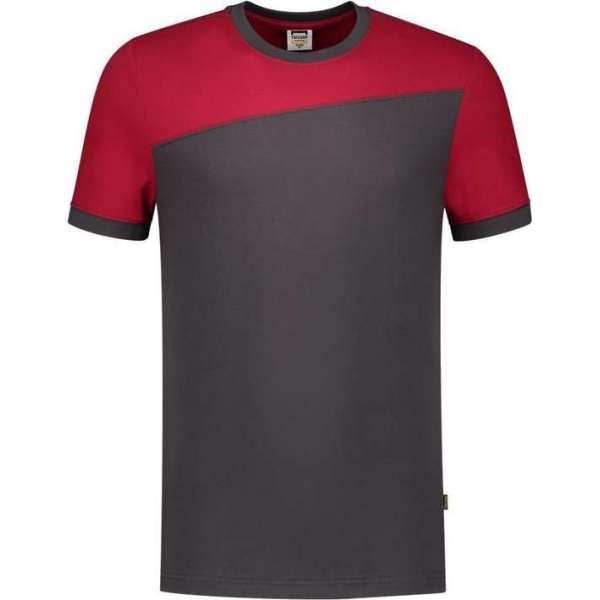 Tricorp T-shirt Bicolor Naden 102006 Donkergrijs / Rood - Maat XL Tricorp T-shirt Bicolor Naden 102006 Donkergrijs / Rood - Maat XL