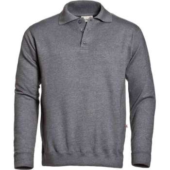 Santino Robin Polo Sweater lange mouw - Donkergrijs - XXL
