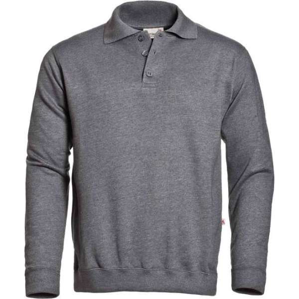 Santino Robin Polo Sweater lange mouw - Donkergrijs - XXL