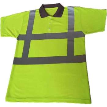 Polo RWS fluor geel korte mouw maat 4XL