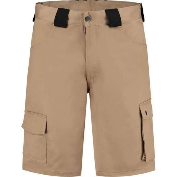 EM Workwear Bermuda katoen/polyester kaki maat 44 EM Workwear Bermuda katoen/polyester kaki maat 44