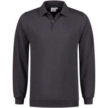 Santino Robin Polo Sweater lange mouw - Antraciet - XXXL